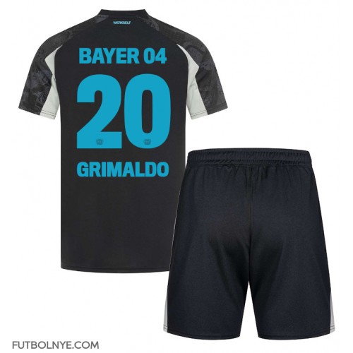 Camiseta Bayer Leverkusen Alejandro Grimaldo #20 Tercera Equipación para niños 2024-25 manga corta (+ pantalones cortos)